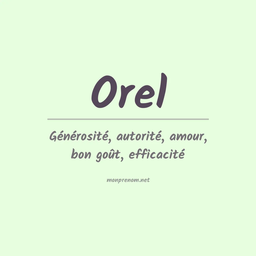 Prénom Orel
