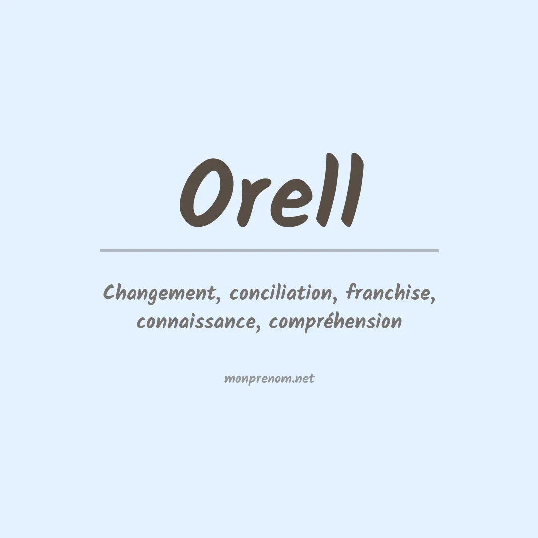 Prénom Orell