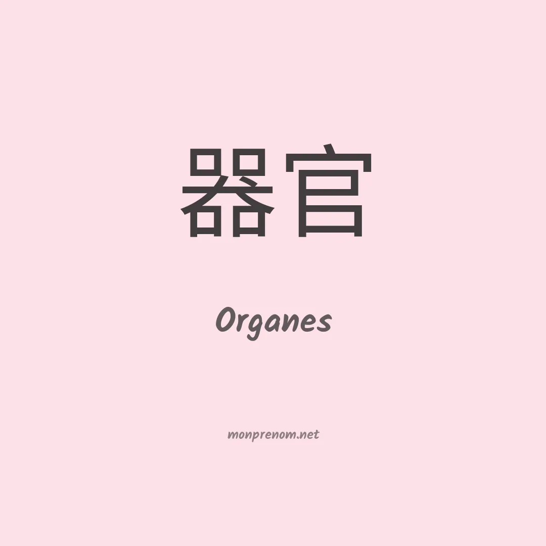 Organes en chinois