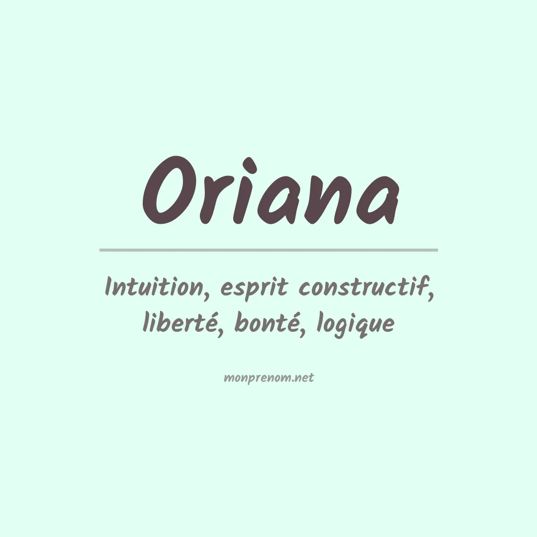 Signification du prénom Oriana