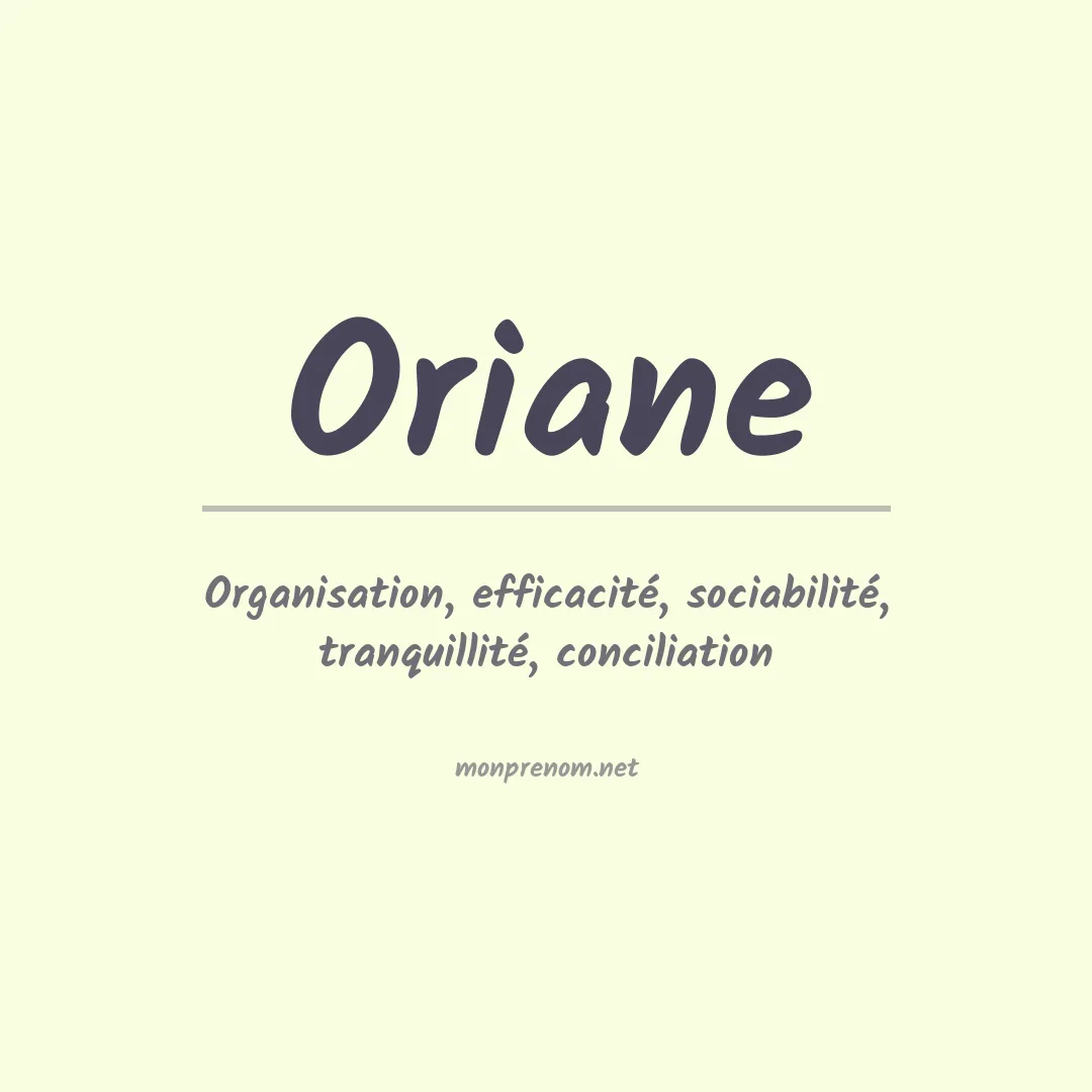 Prénom Oriane