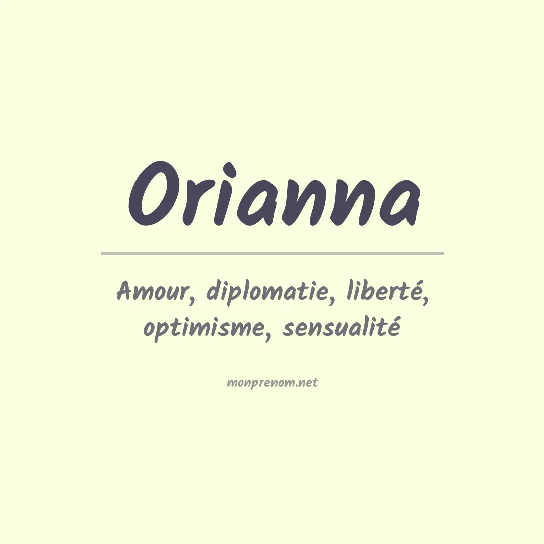 Signification du prénom Orianna