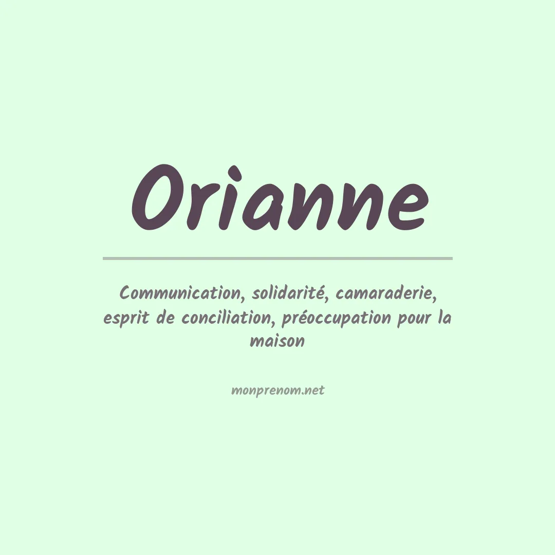Signification du prénom Orianne