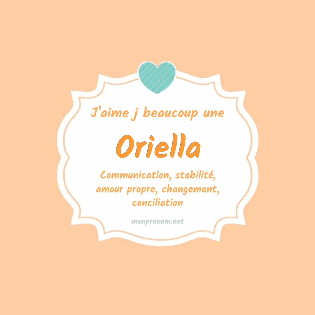 J'aime beaucoup Oriella