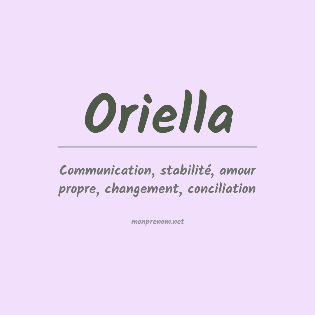 Signification du prénom Oriella