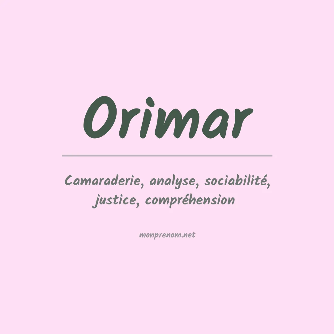Signification du prénom Orimar