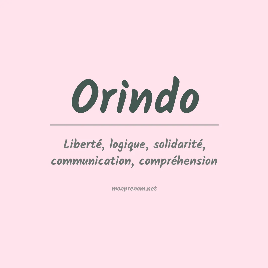 Signification du prénom Orindo