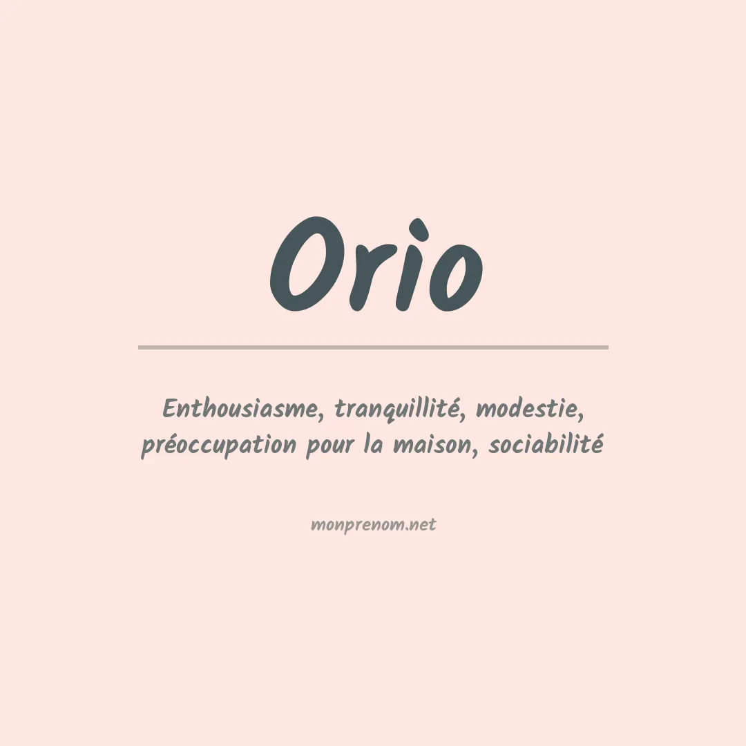 Prénom Orio