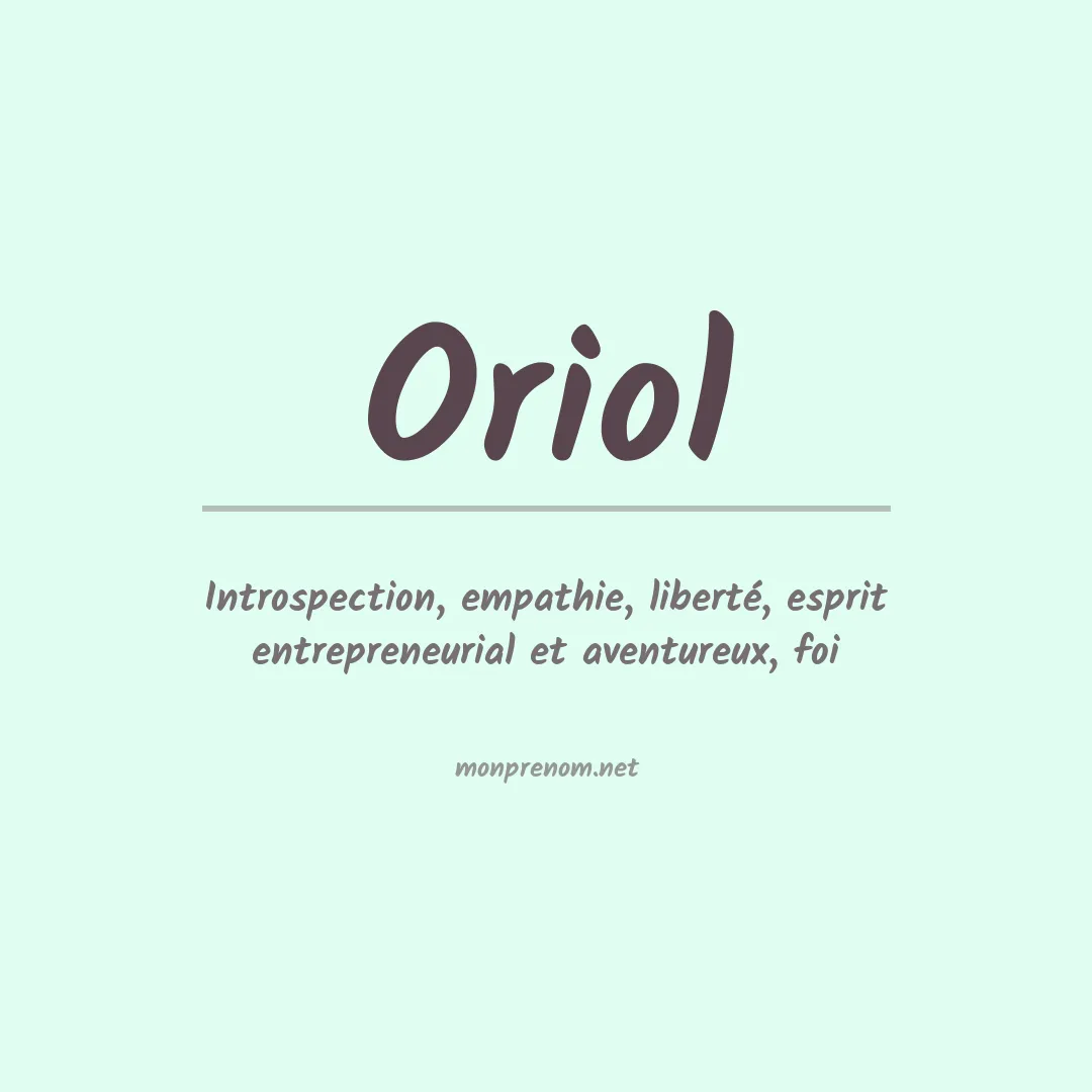 Prénom Oriol