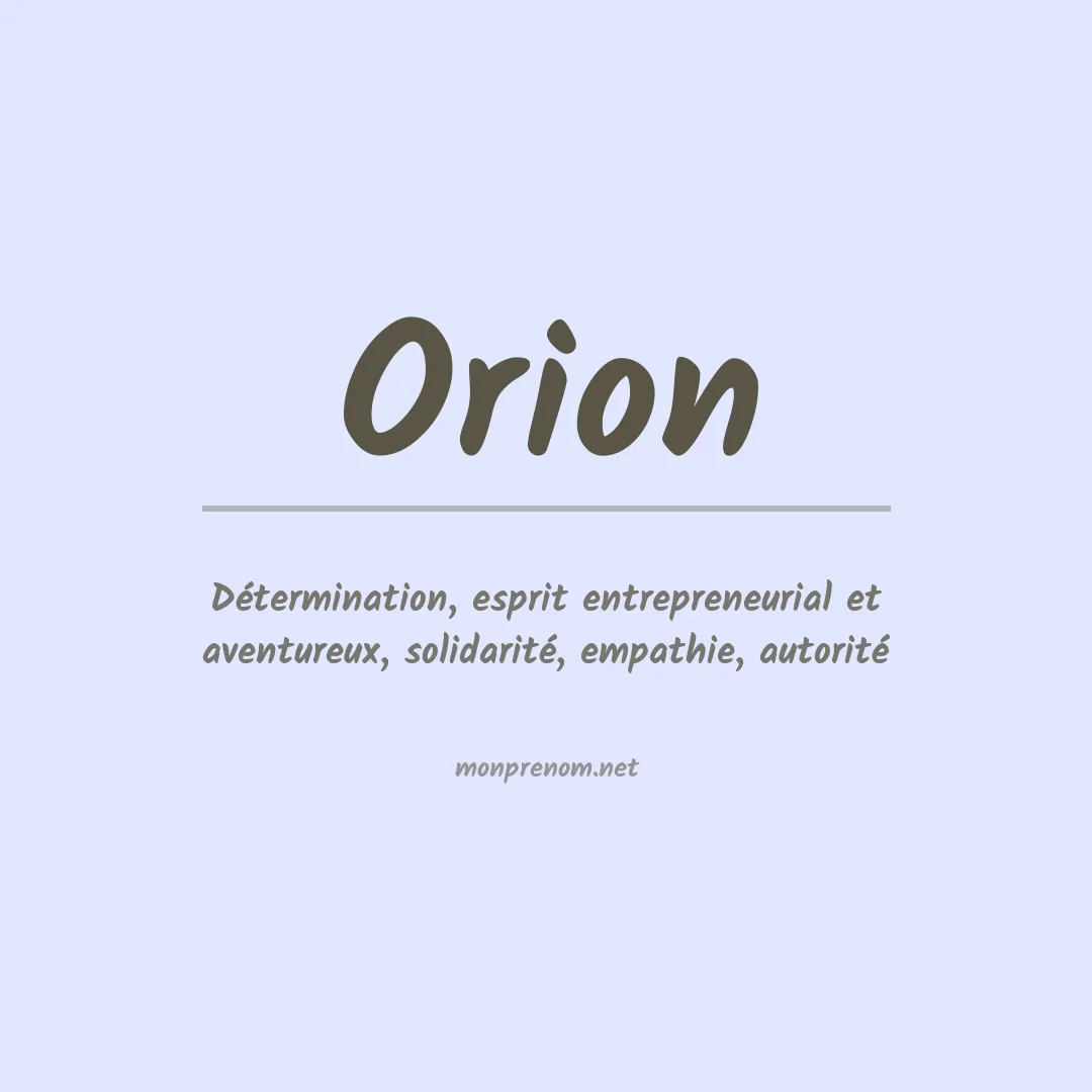 Prénom Orion