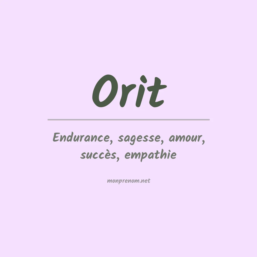 Prénom Orit