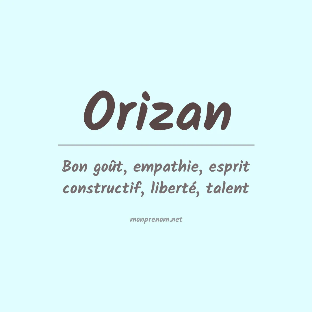 Signification du prénom Orizan
