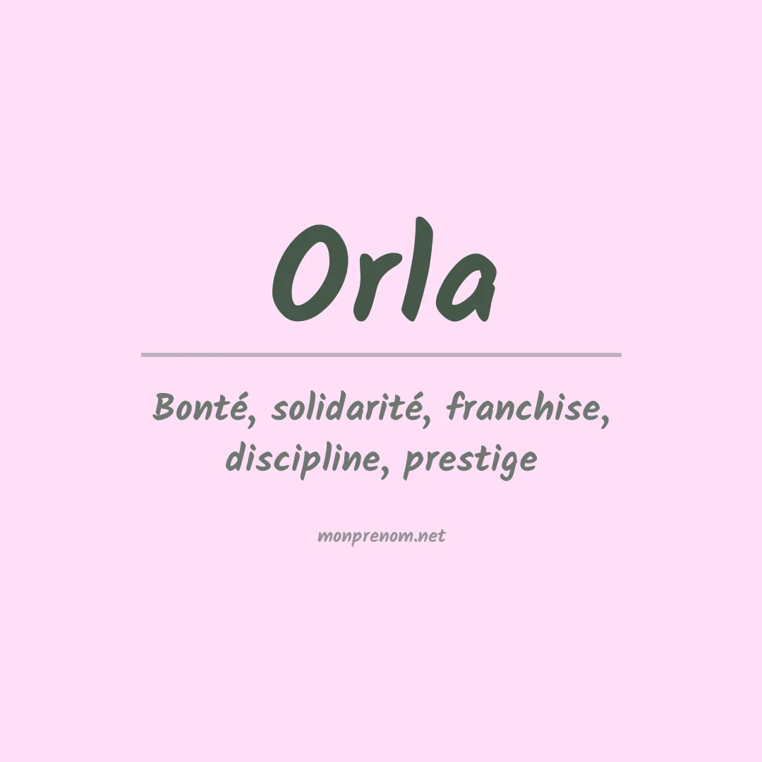 Signification du prénom Orla