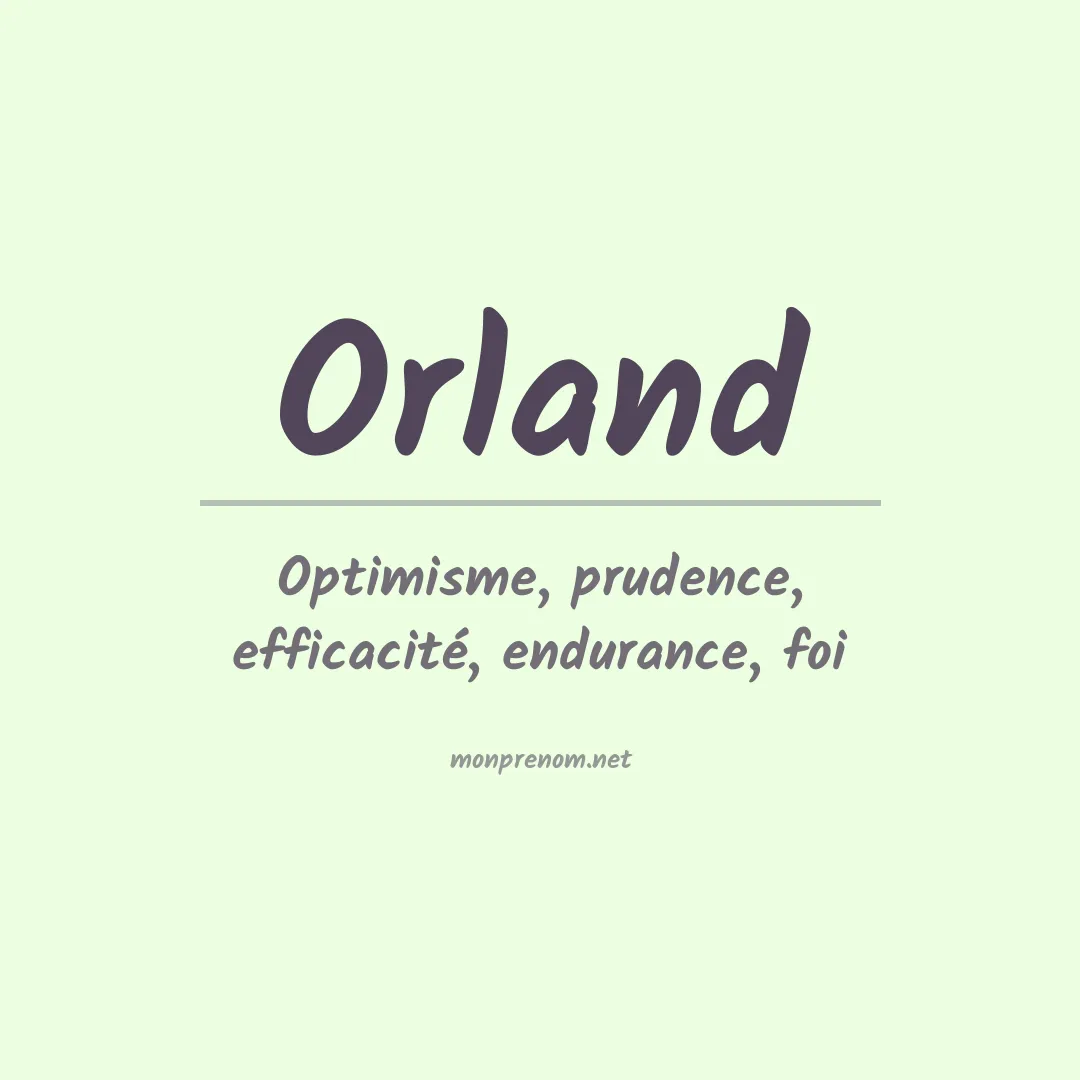 Prénom Orland