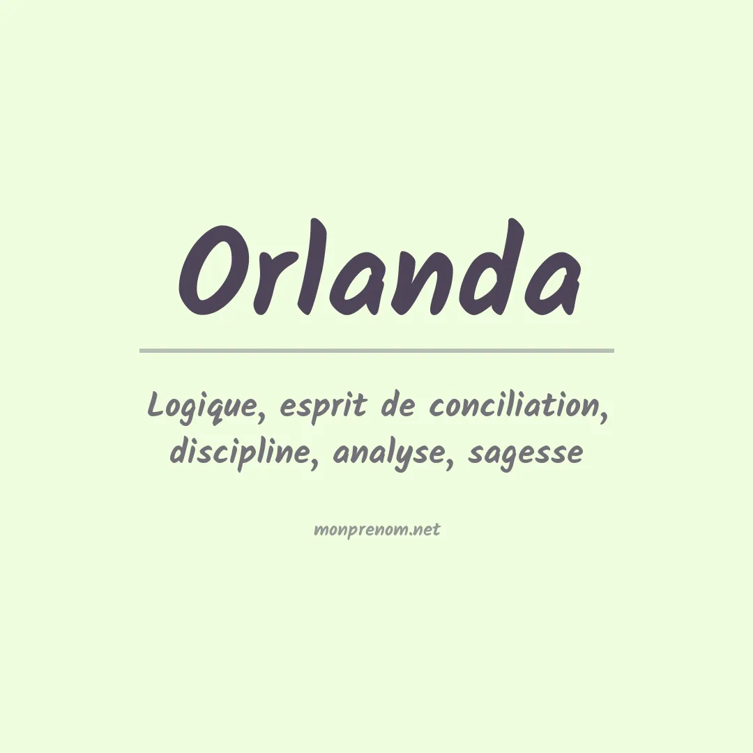 Prénom Orlanda