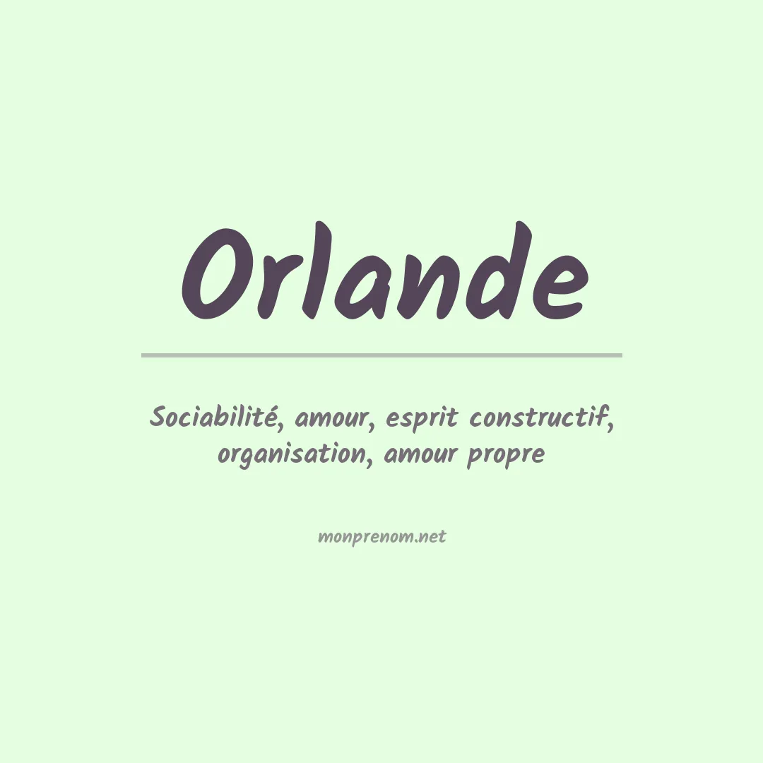 Prénom Orlande