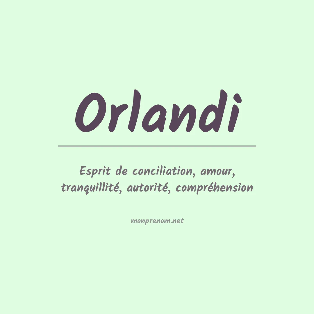 Prénom Orlandi