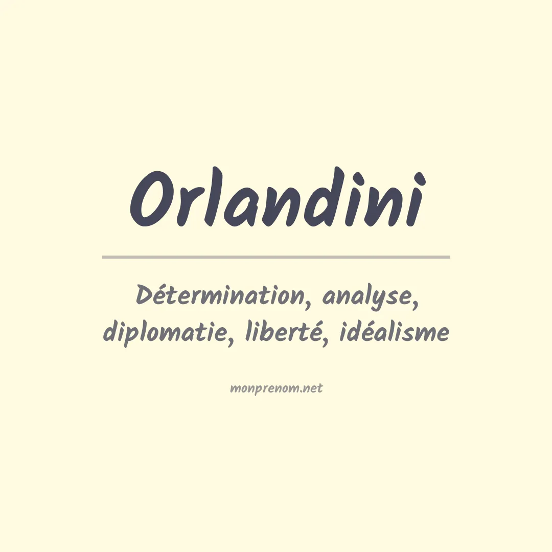 Prénom Orlandini