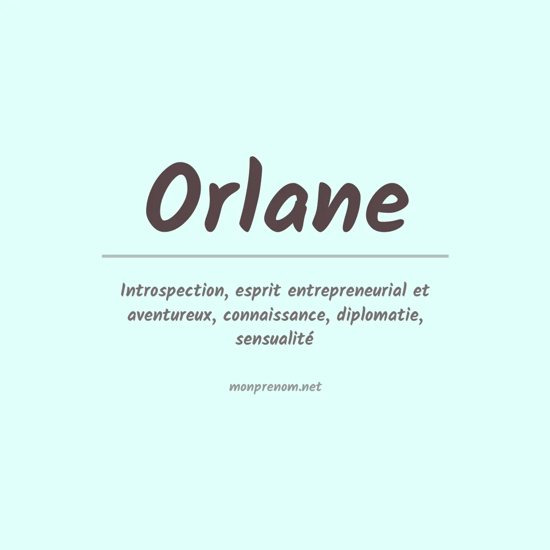 Prénom Orlane