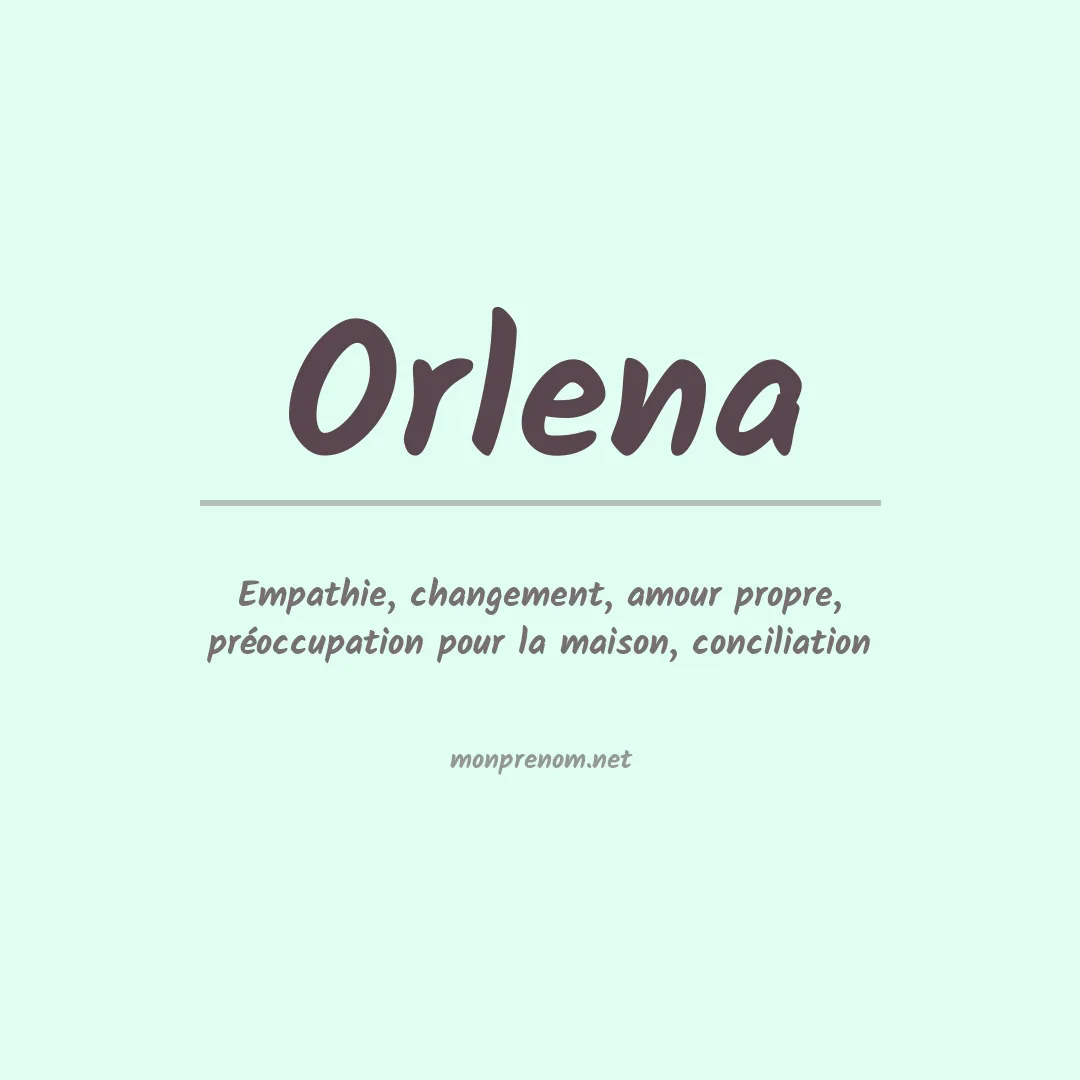 Signification du prénom Orlena
