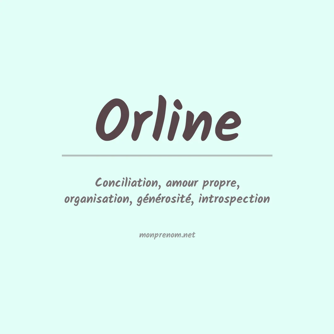 Signification du prénom Orline