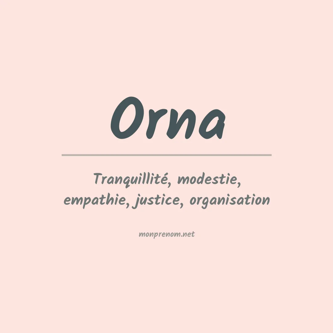 Signification du prénom Orna