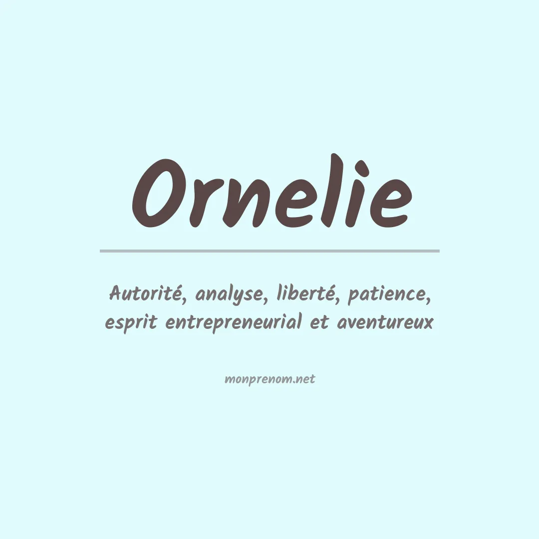 Prénom Ornelie