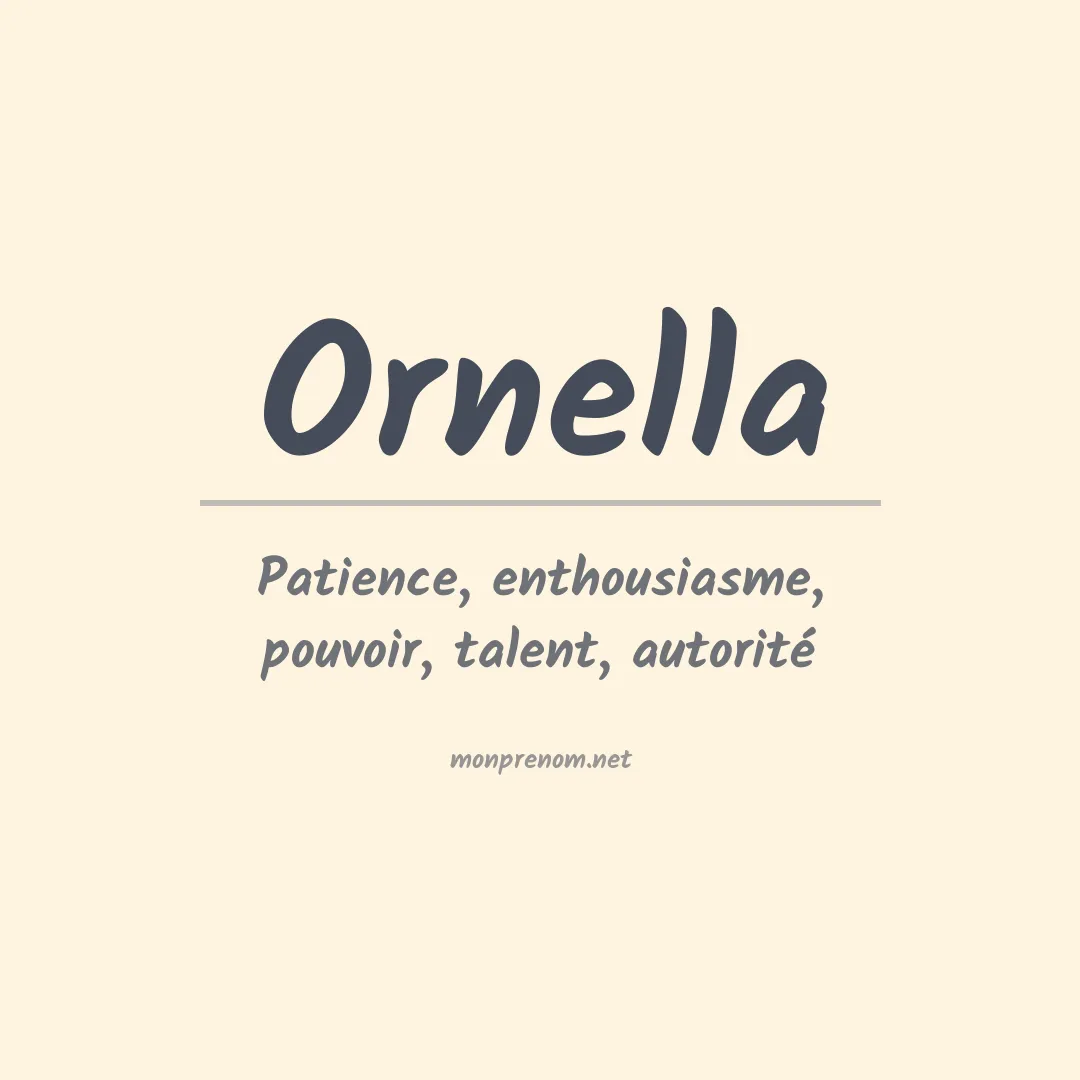 Prénom Ornella