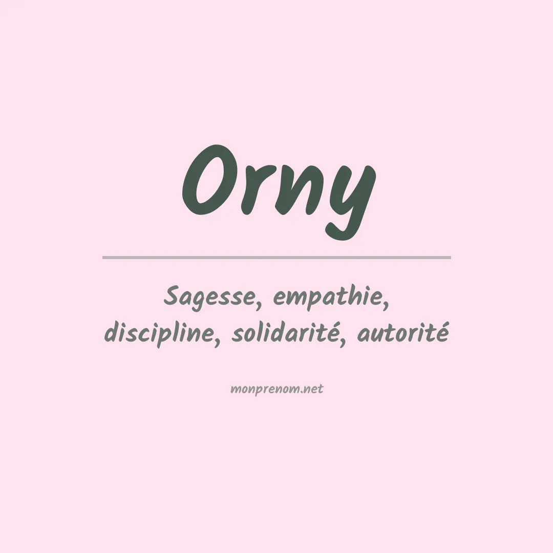 Signification du prénom Orny