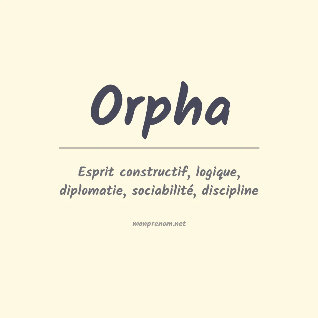 Prénom Orpha