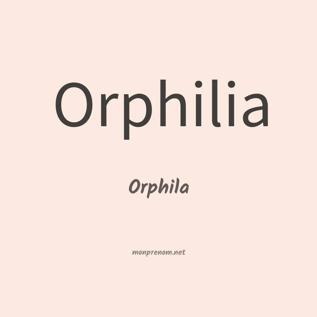 Orphila en chinois