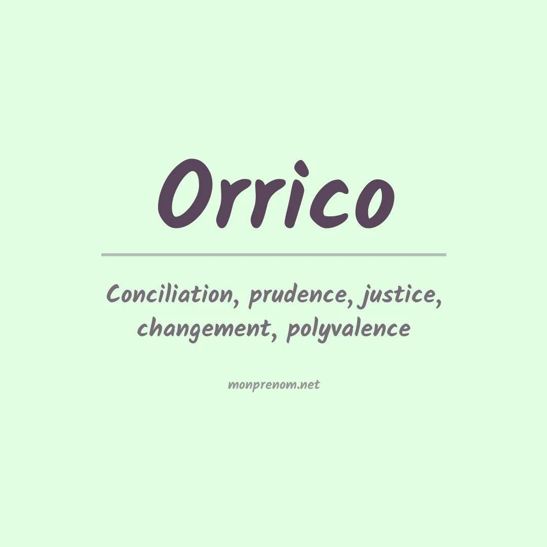 Prénom Orrico