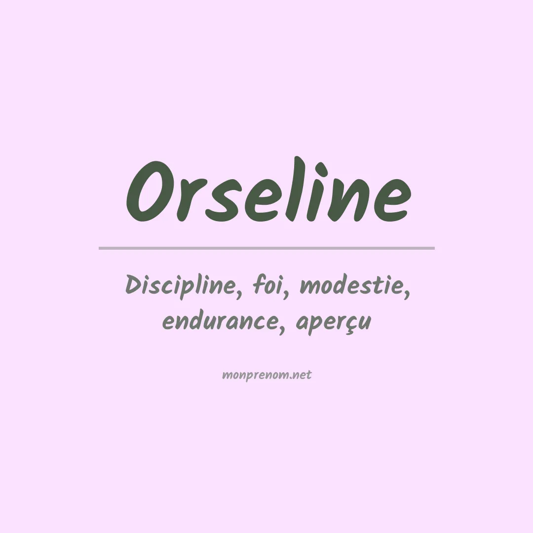 Prénom Orseline