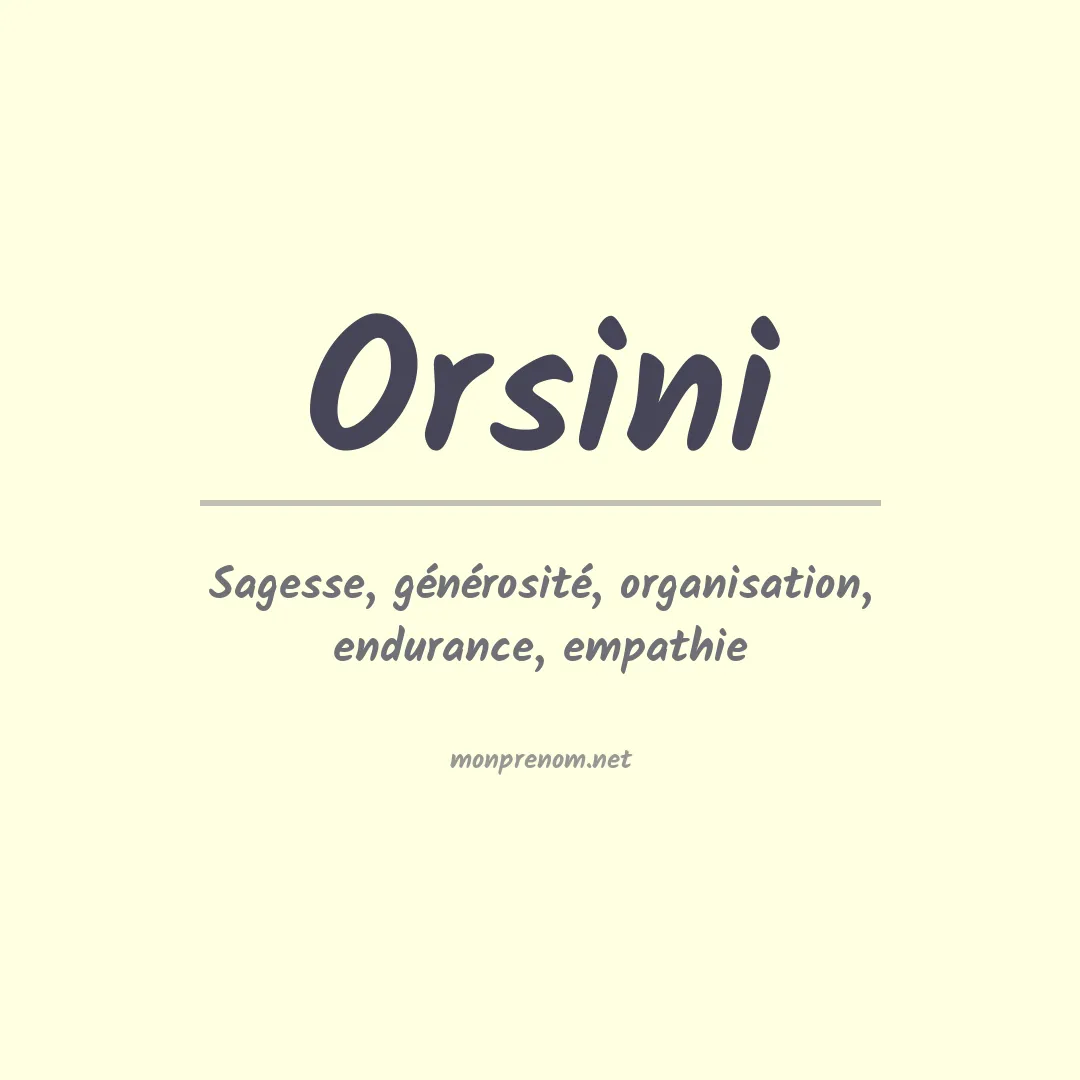 Prénom Orsini
