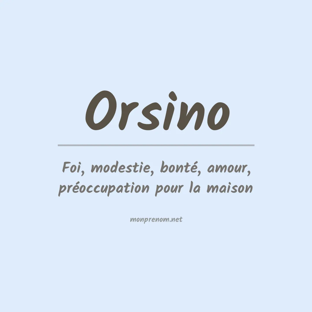 Prénom Orsino