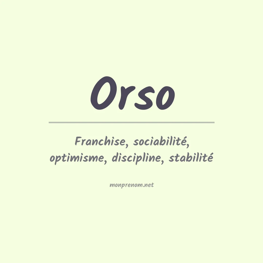 Prénom Orso