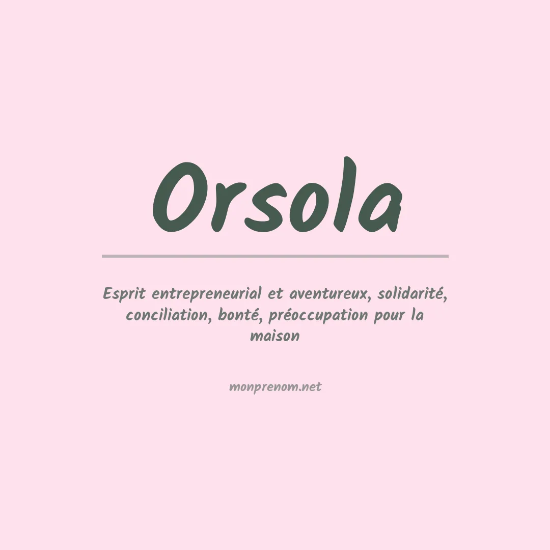 Prénom Orsola