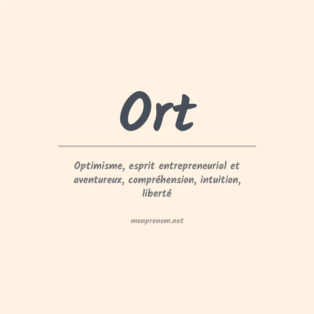 Prénom Ort