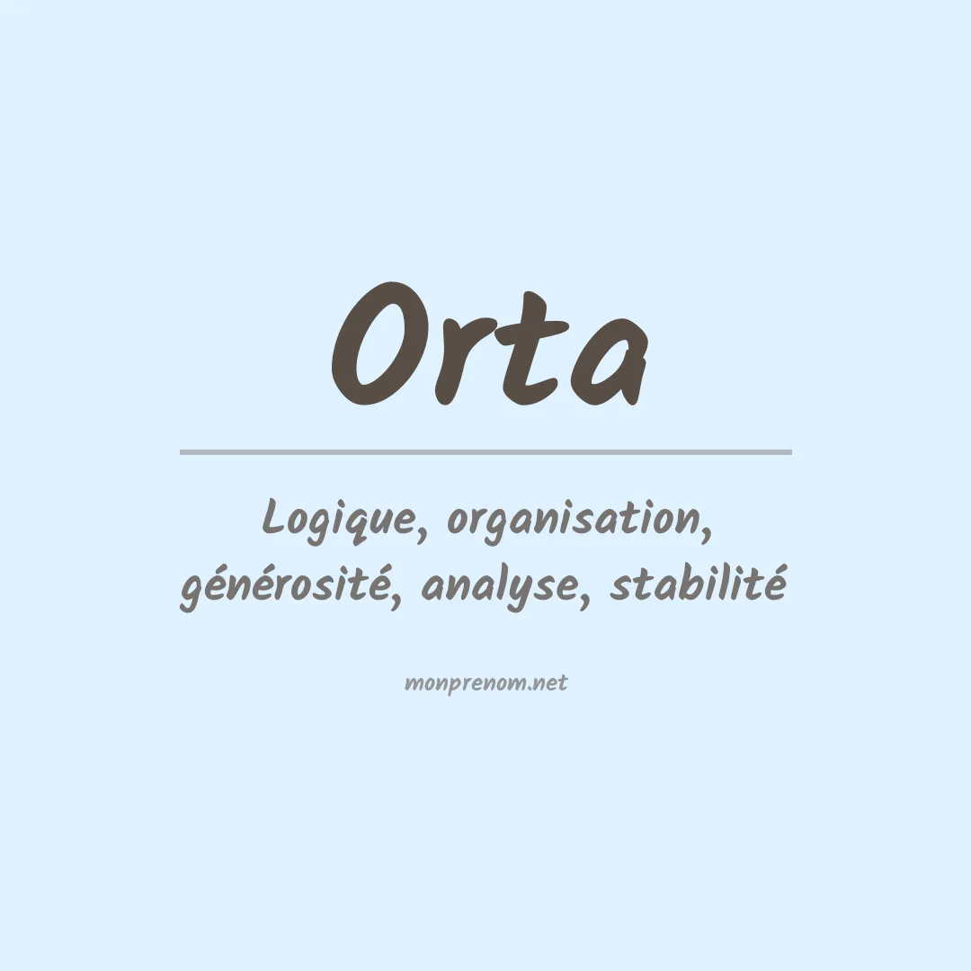 Prénom Orta