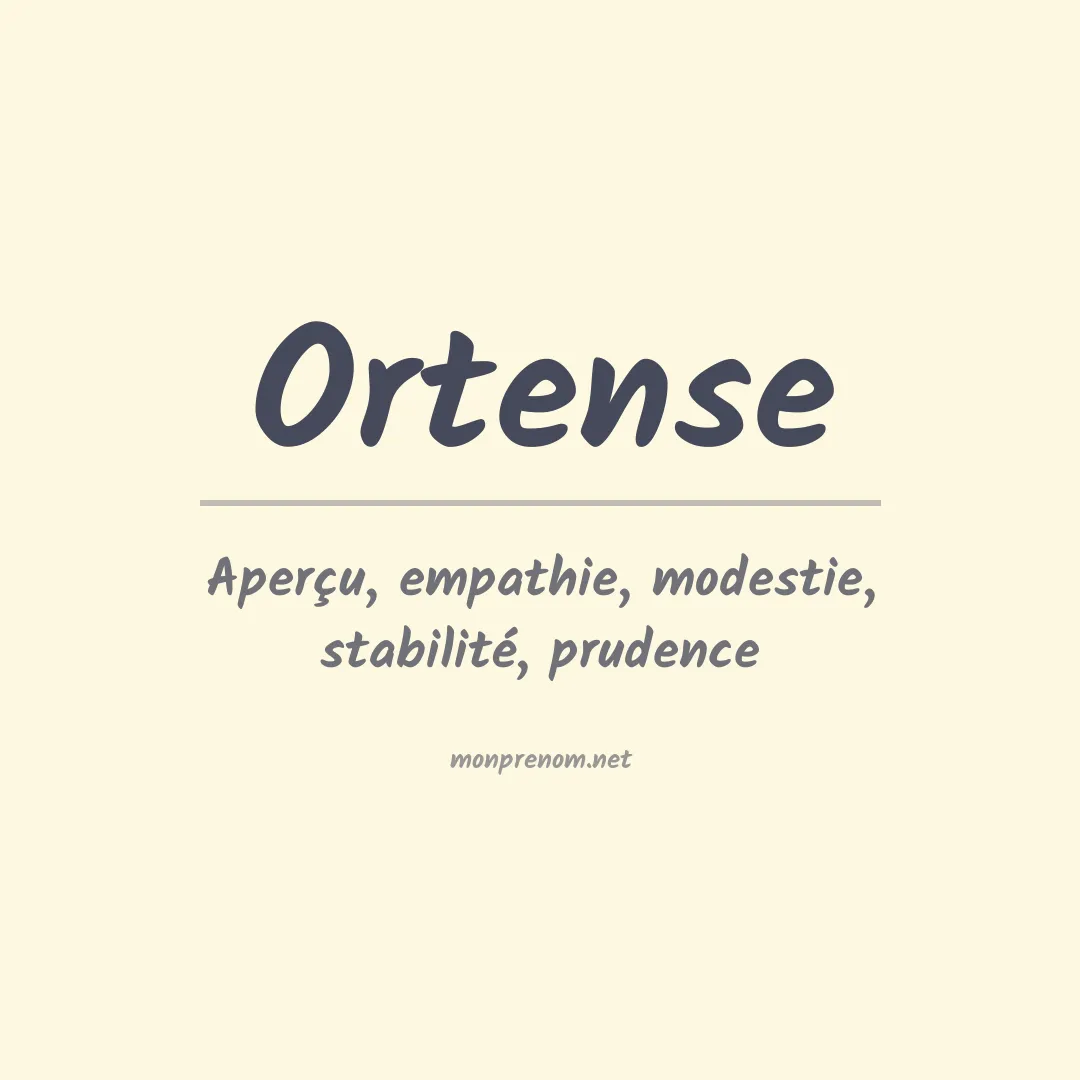 Signification du prénom Ortense