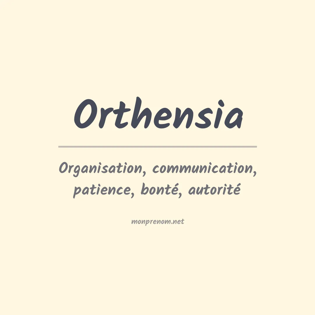 Prénom Orthensia