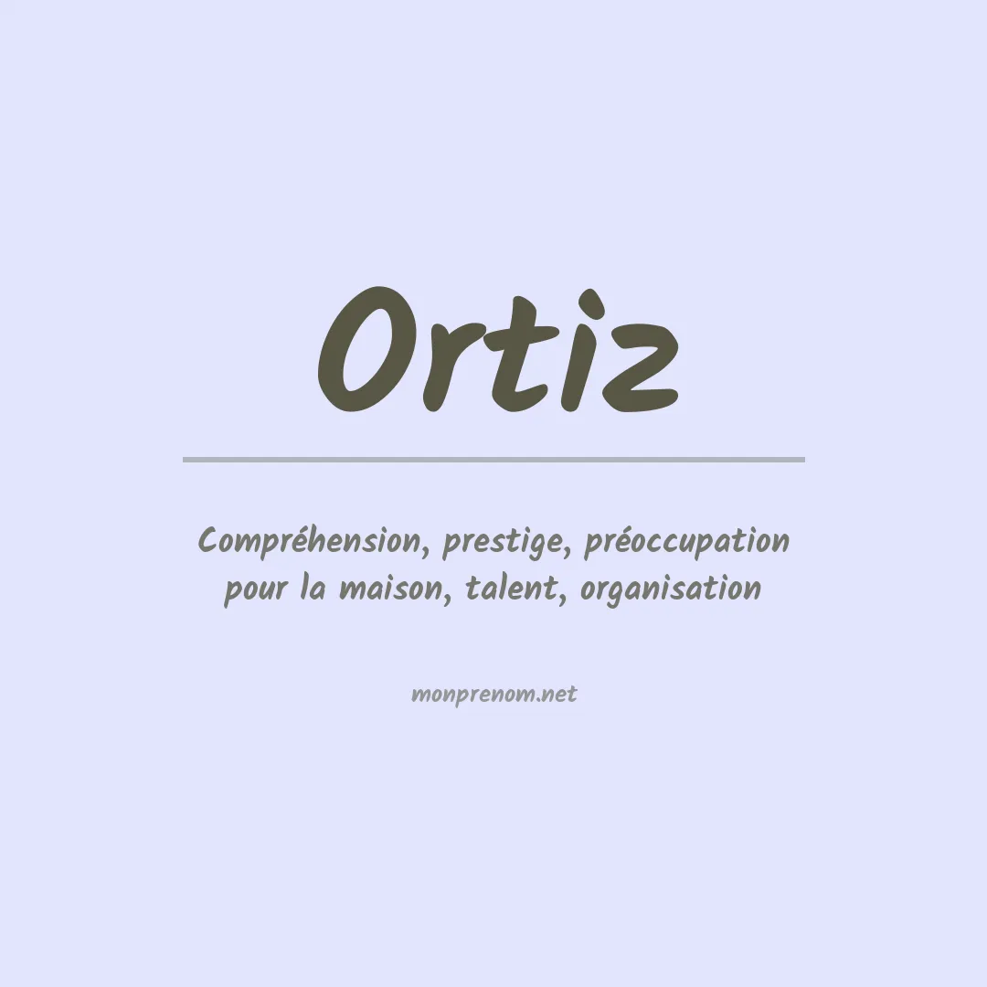 Prénom Ortiz
