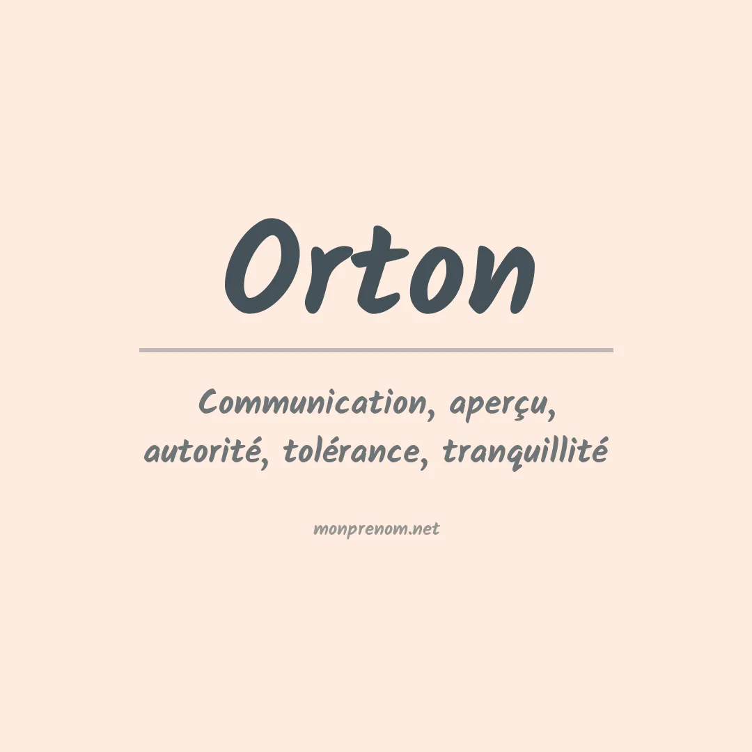 Prénom Orton
