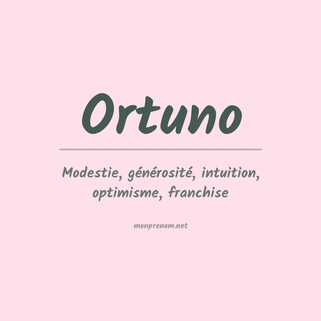 Prénom Ortuno