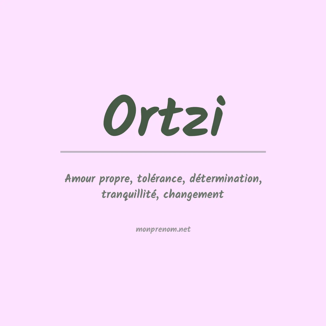 Signification du prénom Ortzi