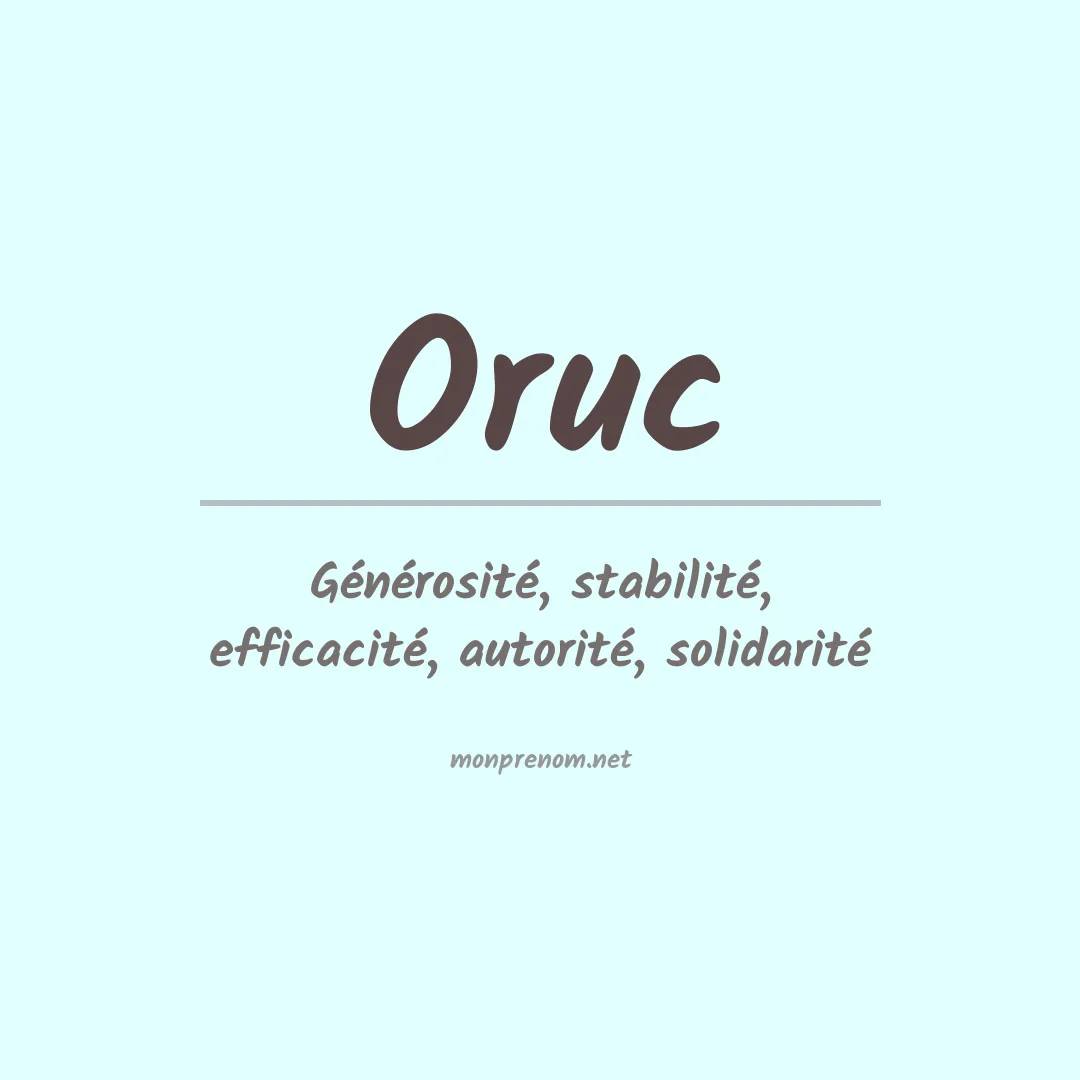 Signification du prénom Oruc