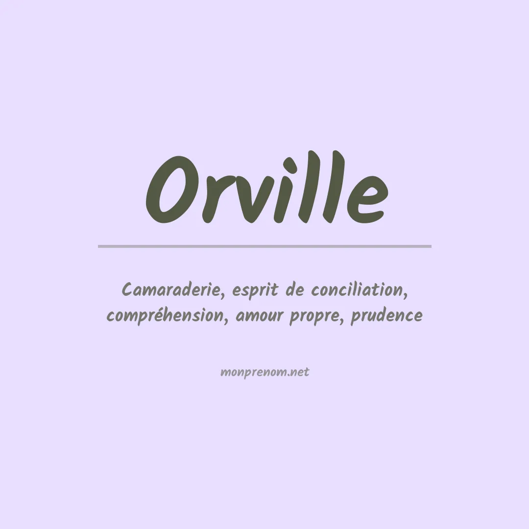 Signification du prénom Orville