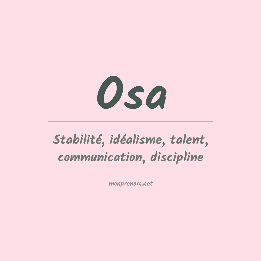 Prénom Osa