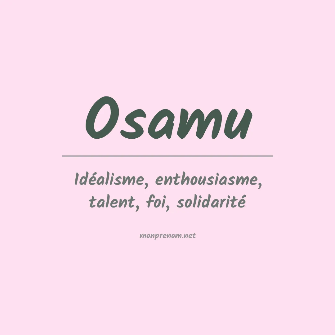 Prénom Osamu