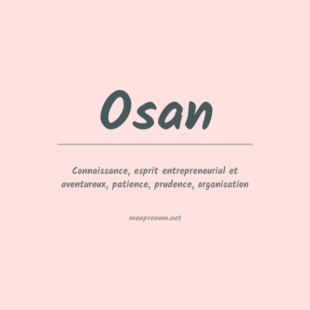 Prénom Osan